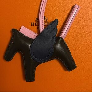 Brown Leather Horse Pegasus Bag Charm